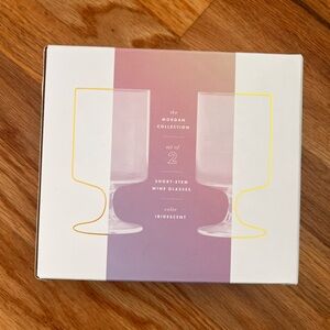 Anthropologie Morgan Short StemWine Glasses - Set of 2